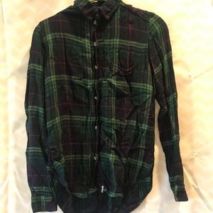 Button up flannel top